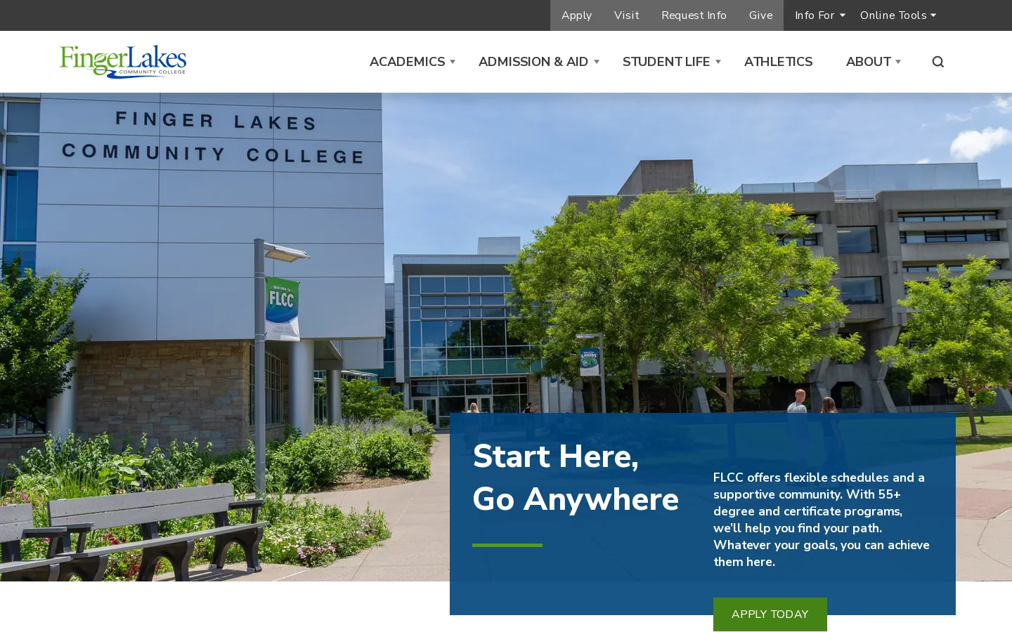 Finger Lakes Community College | Finger Lakes Community College Homepage screenshot