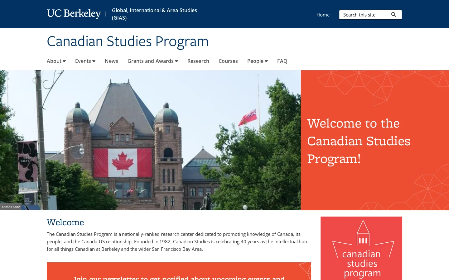 Home | Canadian Studies Program Homepage screenshot