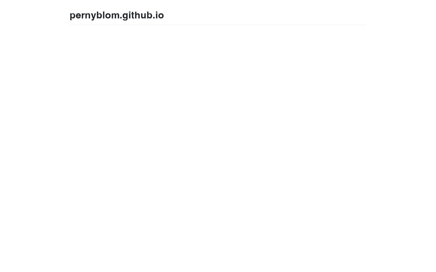 pernyblom.github.io Homepage screenshot
