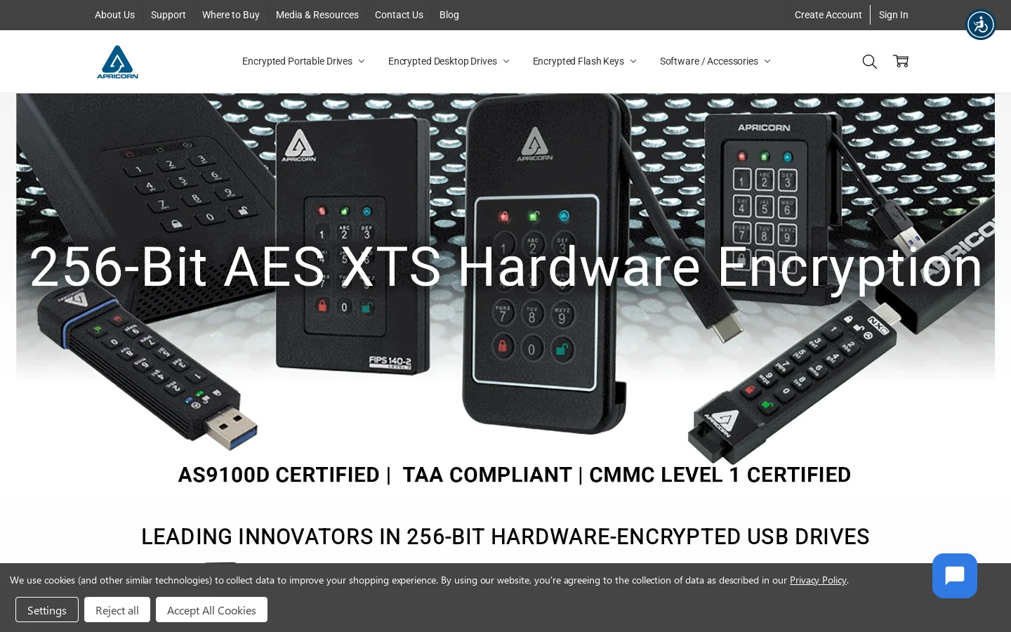 Apricorn Homepage screenshot