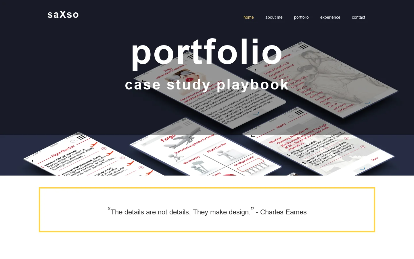 saXso Homepage screenshot