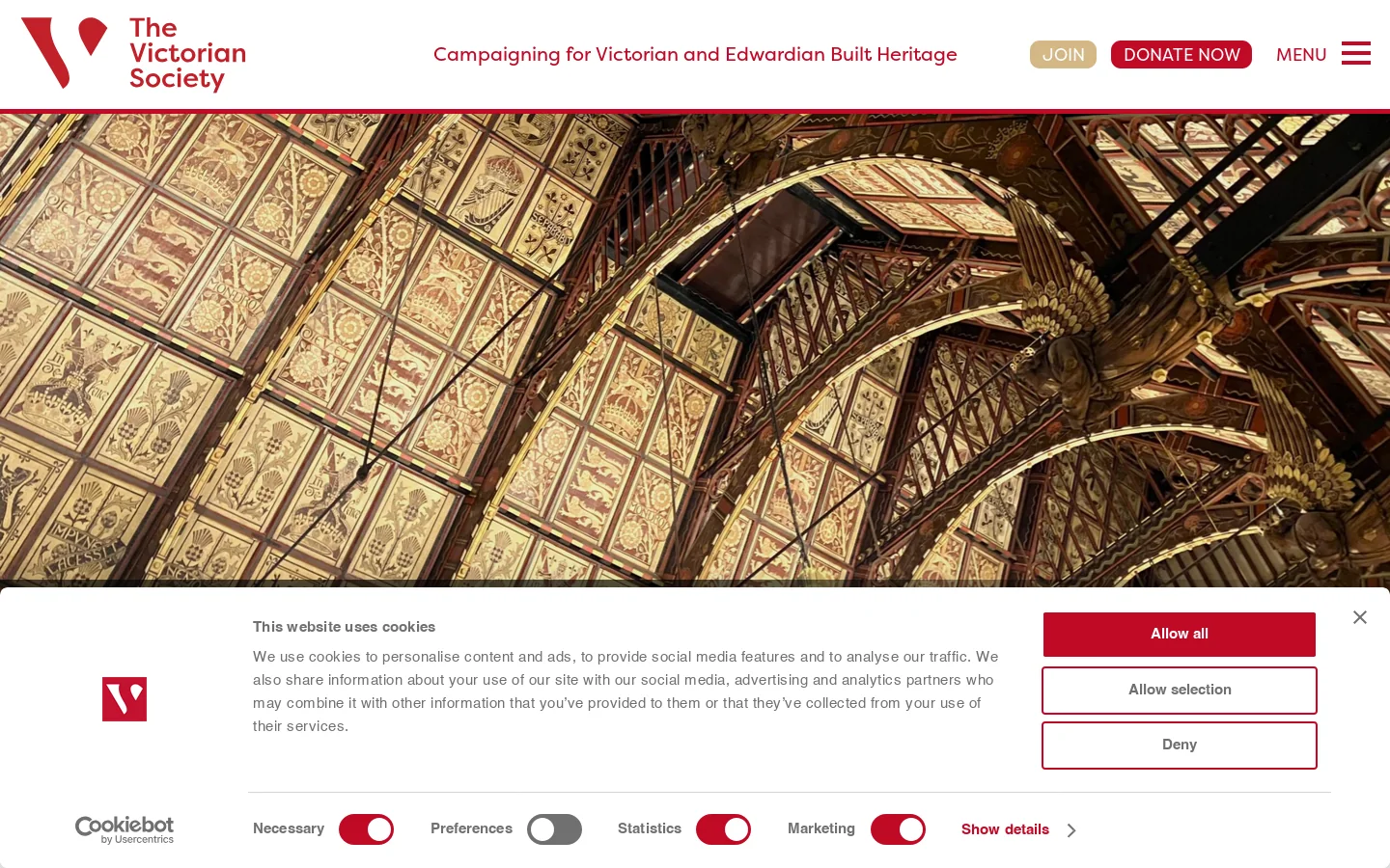 The Victorian Society - Home Homepage screenshot