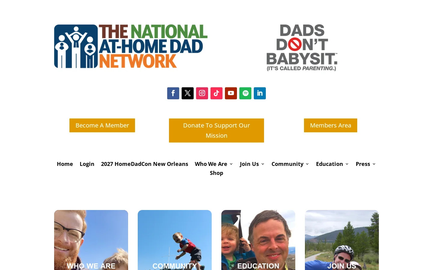 Home - The National At-Home Dad Network Homepage screenshot