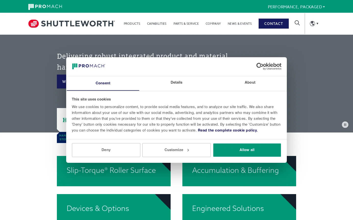 Shuttleworth Homepage screenshot