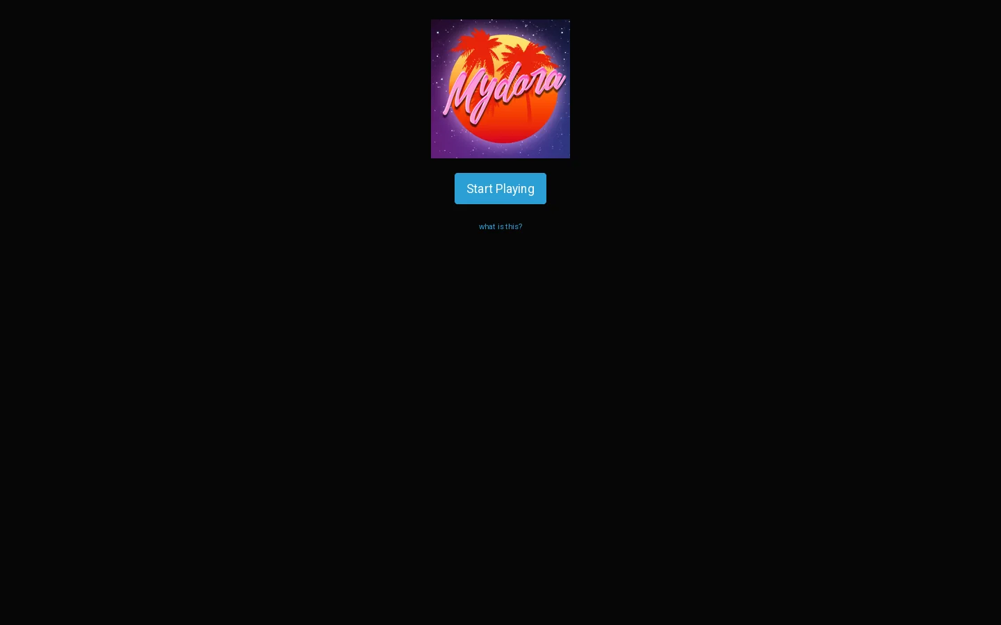 Mydora Homepage screenshot