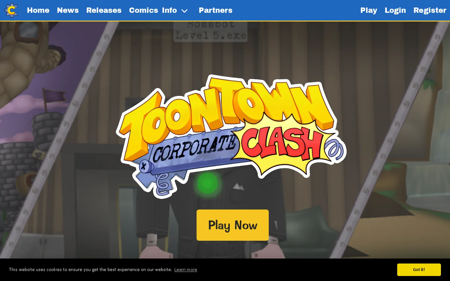 Corporate Clash Homepage screenshot