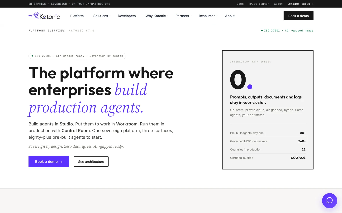 Katonic AI Homepage screenshot
