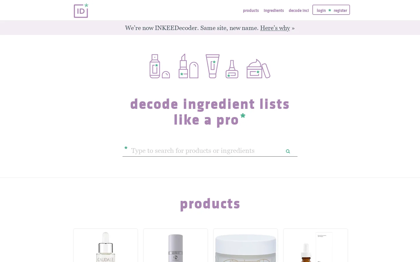 INKEEDecoder Homepage screenshot