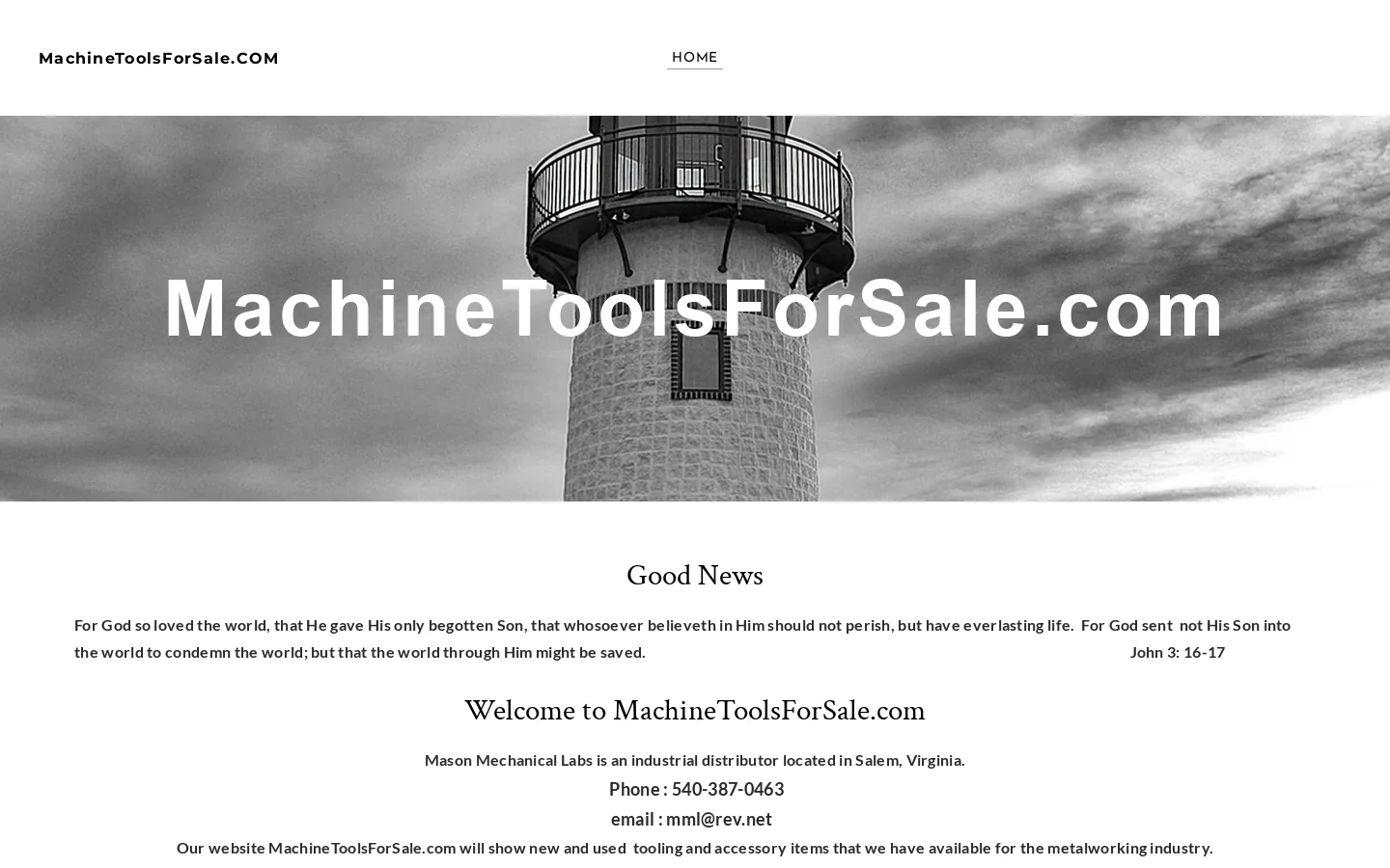MachineToolsForSale.COM Homepage screenshot