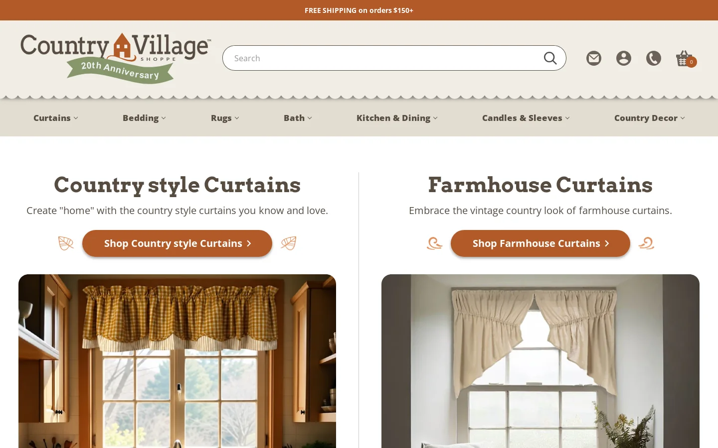 Country Village Shoppe Homepage screenshot