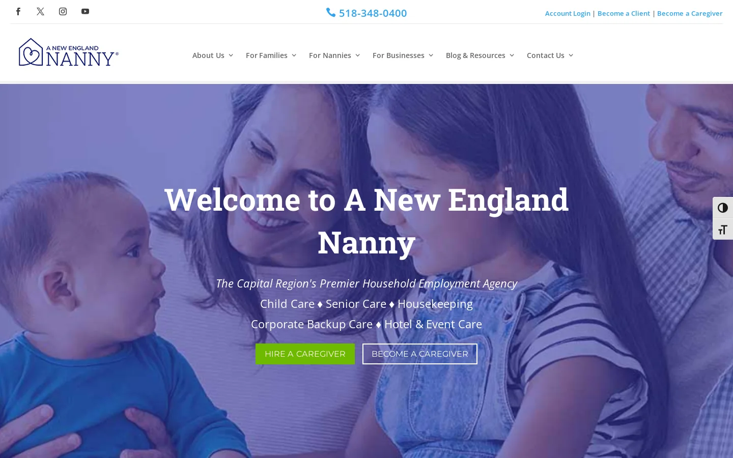 Capital Region Child Care, Senior Care, Housekeeping, and More Homepage screenshot