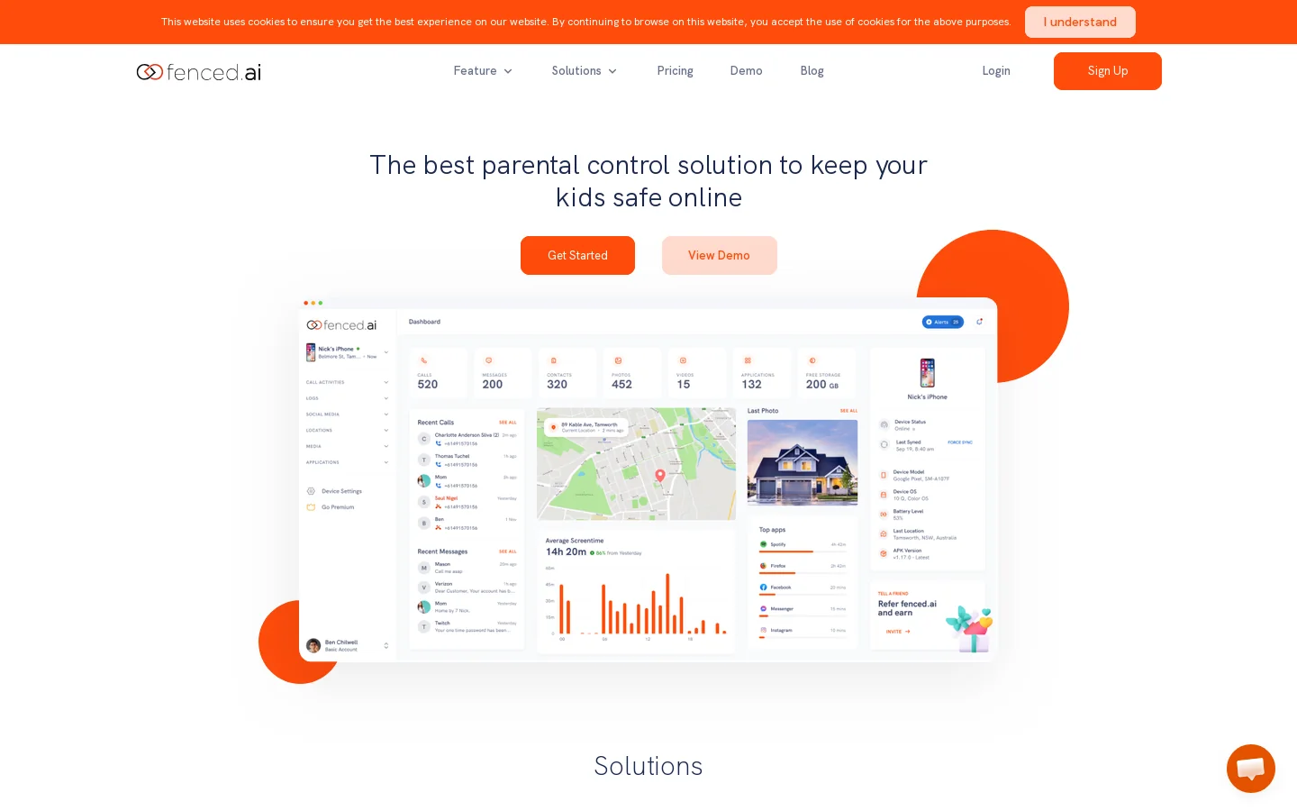 fenced Homepage screenshot