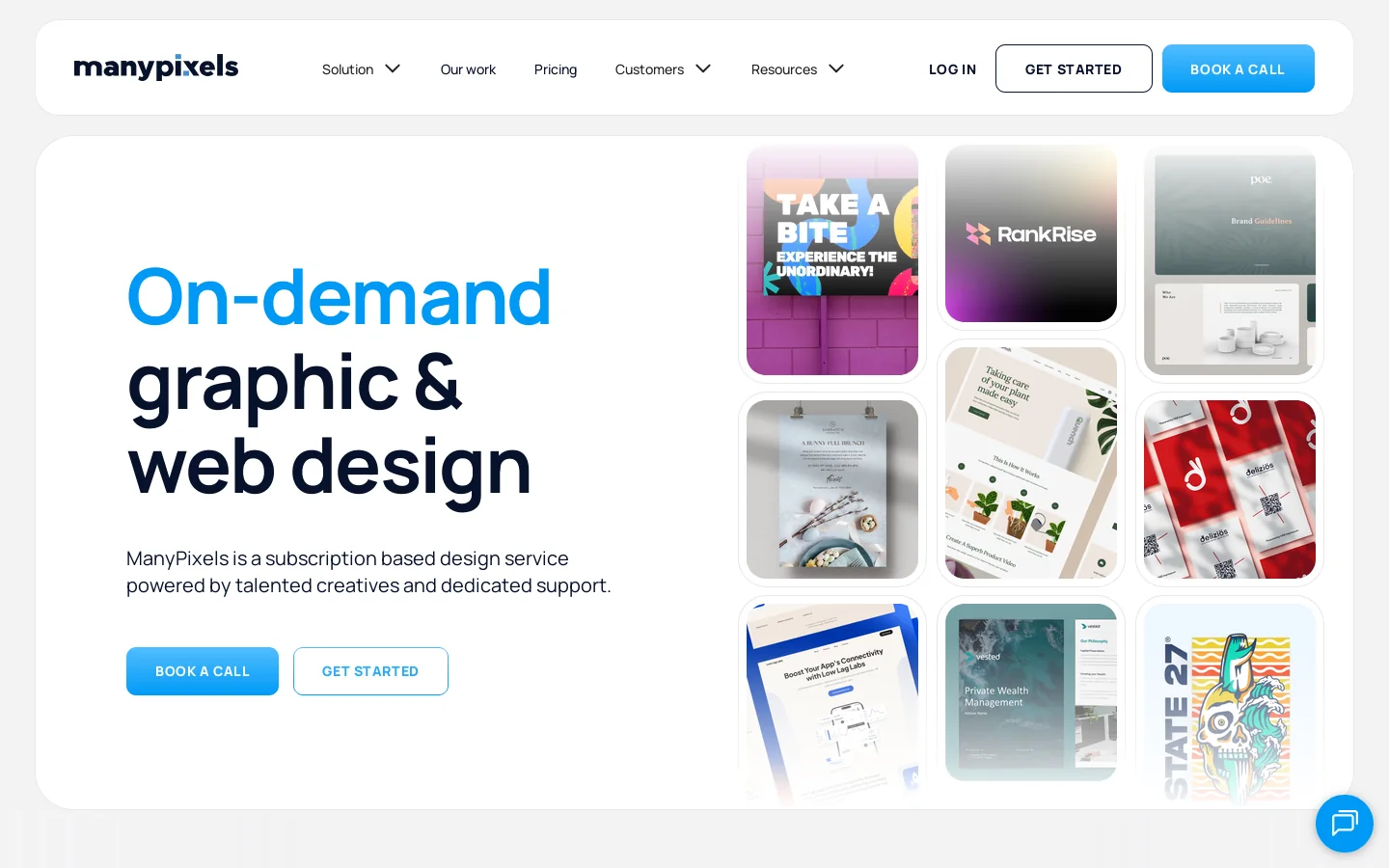 ManyPixels Homepage screenshot