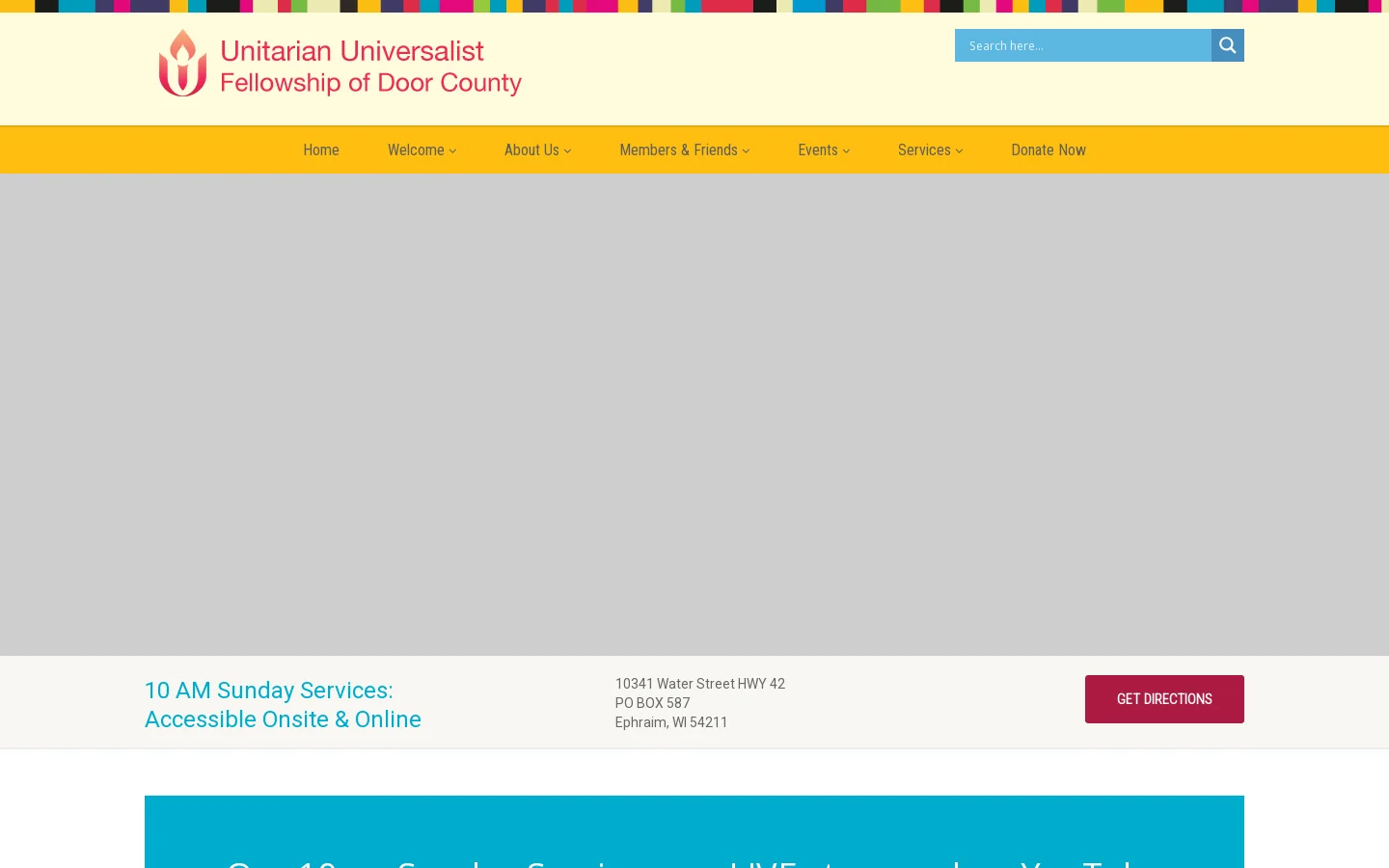 Unitarian Universalist Fellowship of Door County – A liberal community of faith Homepage screenshot