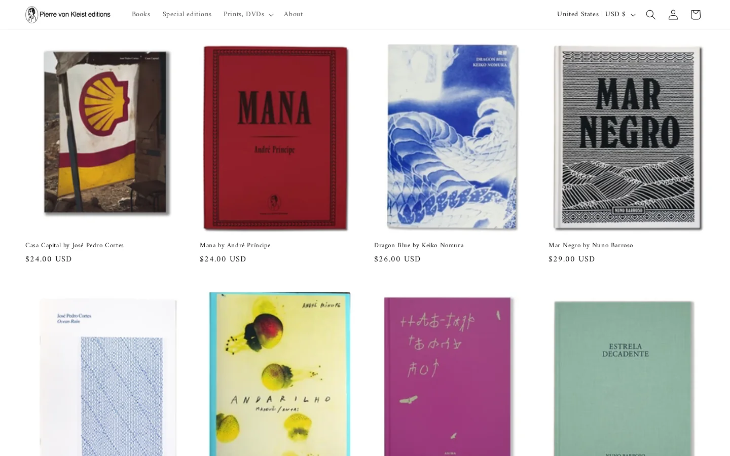Pierre von Kleist Homepage screenshot