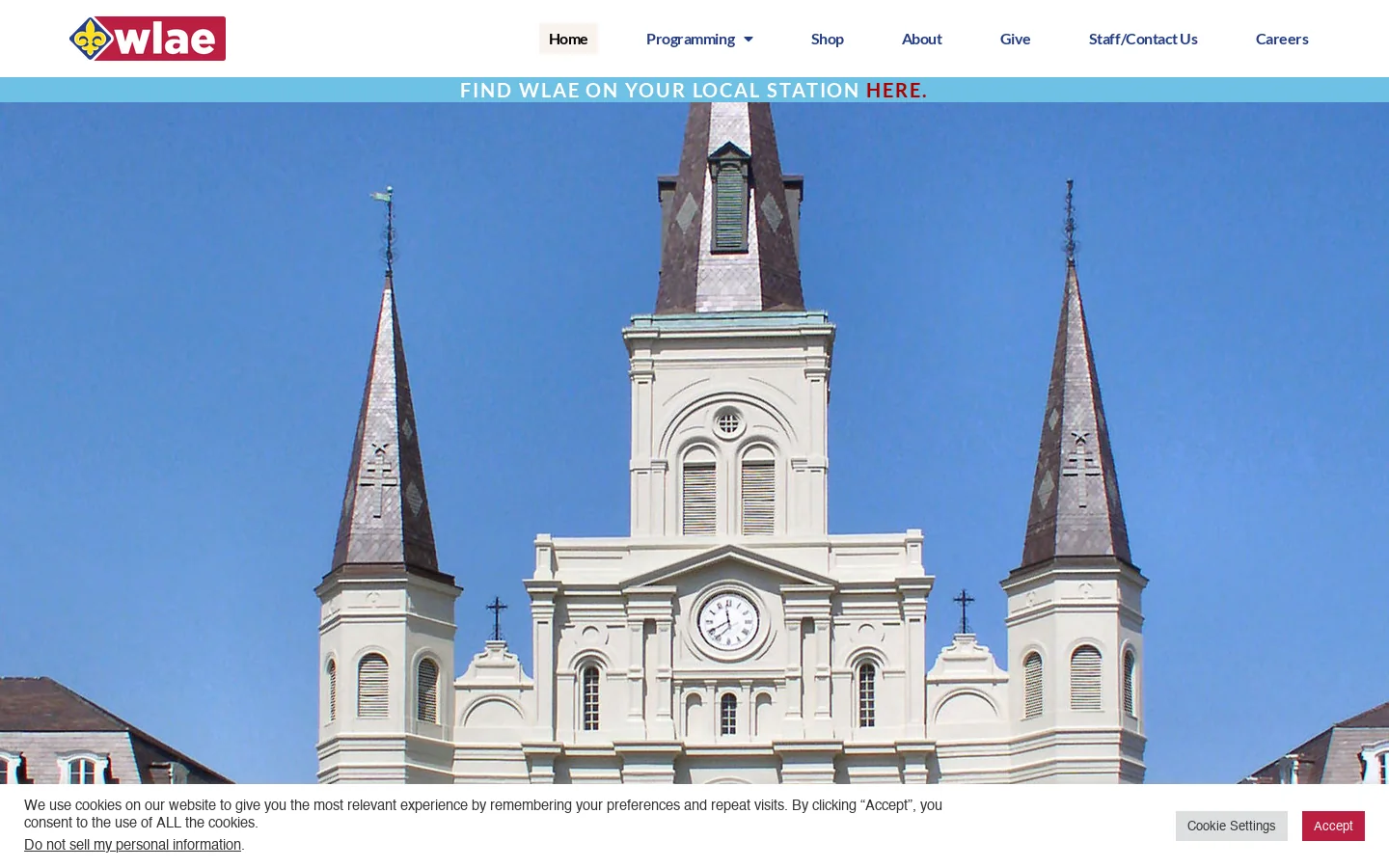 WLAE-TV Homepage screenshot