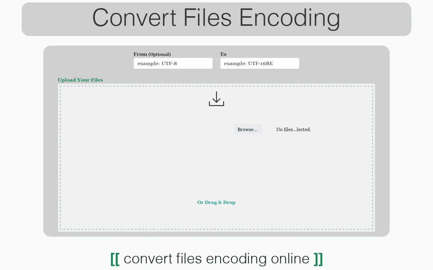 Encoding Converter Homepage screenshot