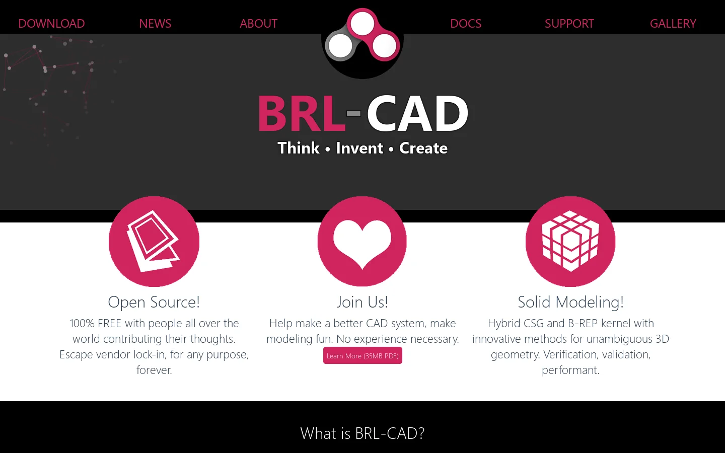 BRL-CAD Homepage screenshot