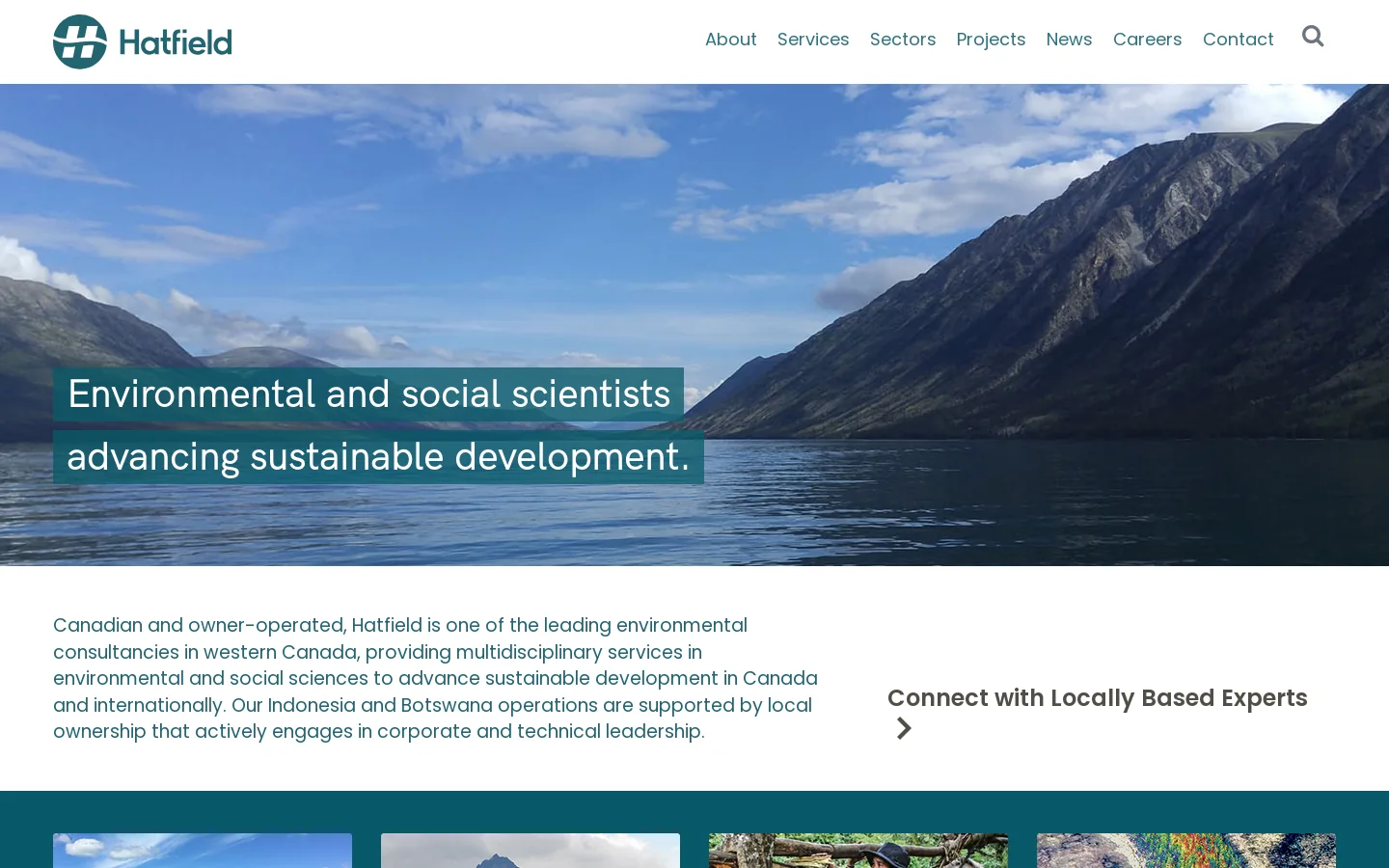 Hatfield Consultants | Environmental and Social Scientists Homepage screenshot