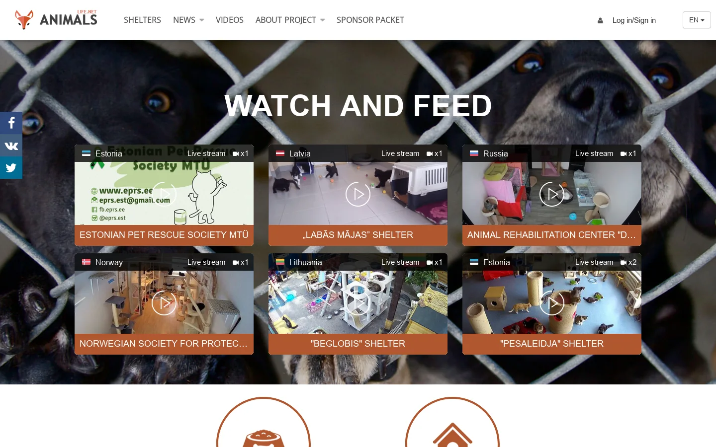 Animals Life NET Homepage screenshot