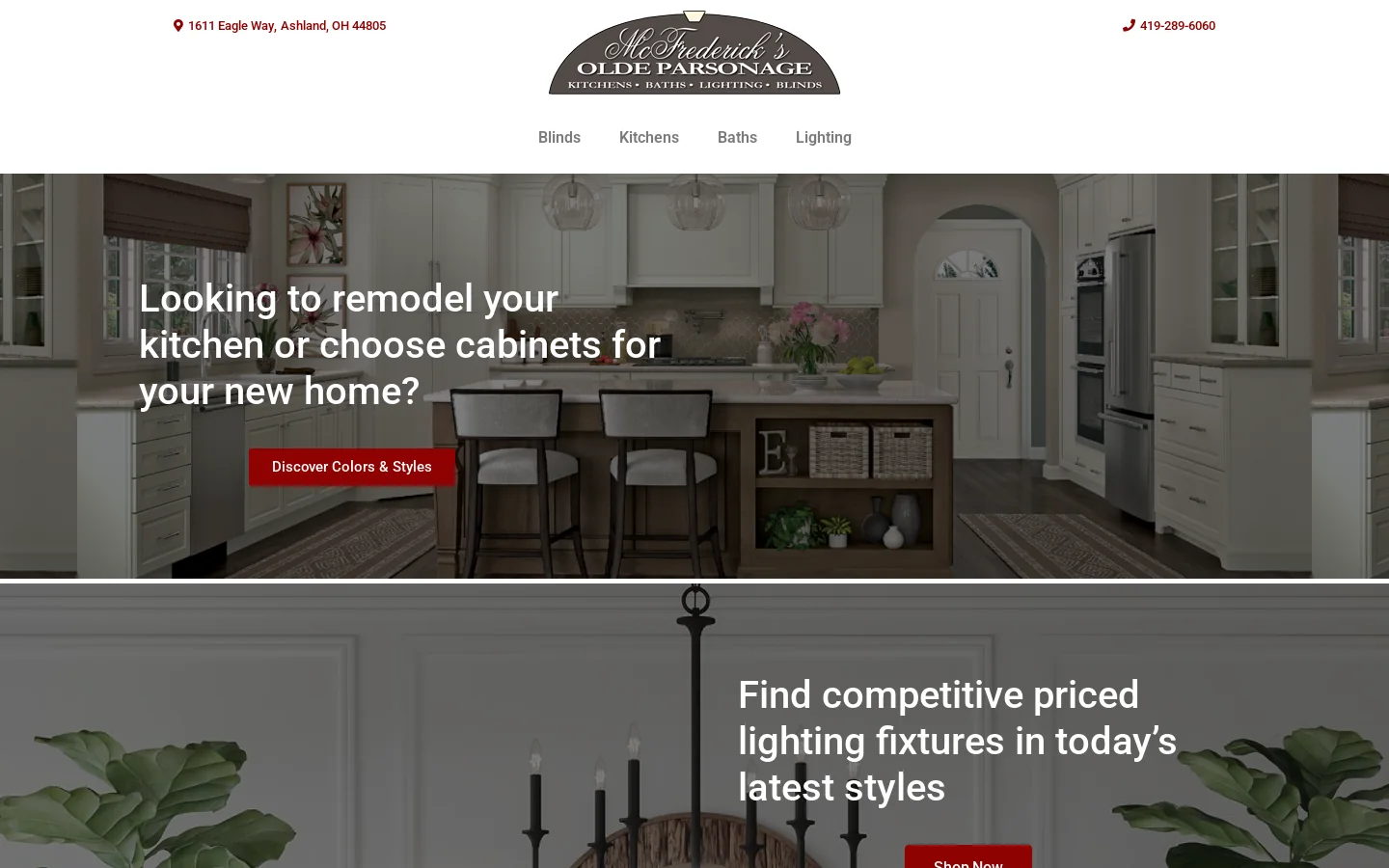 Olde Parsonage Homepage screenshot