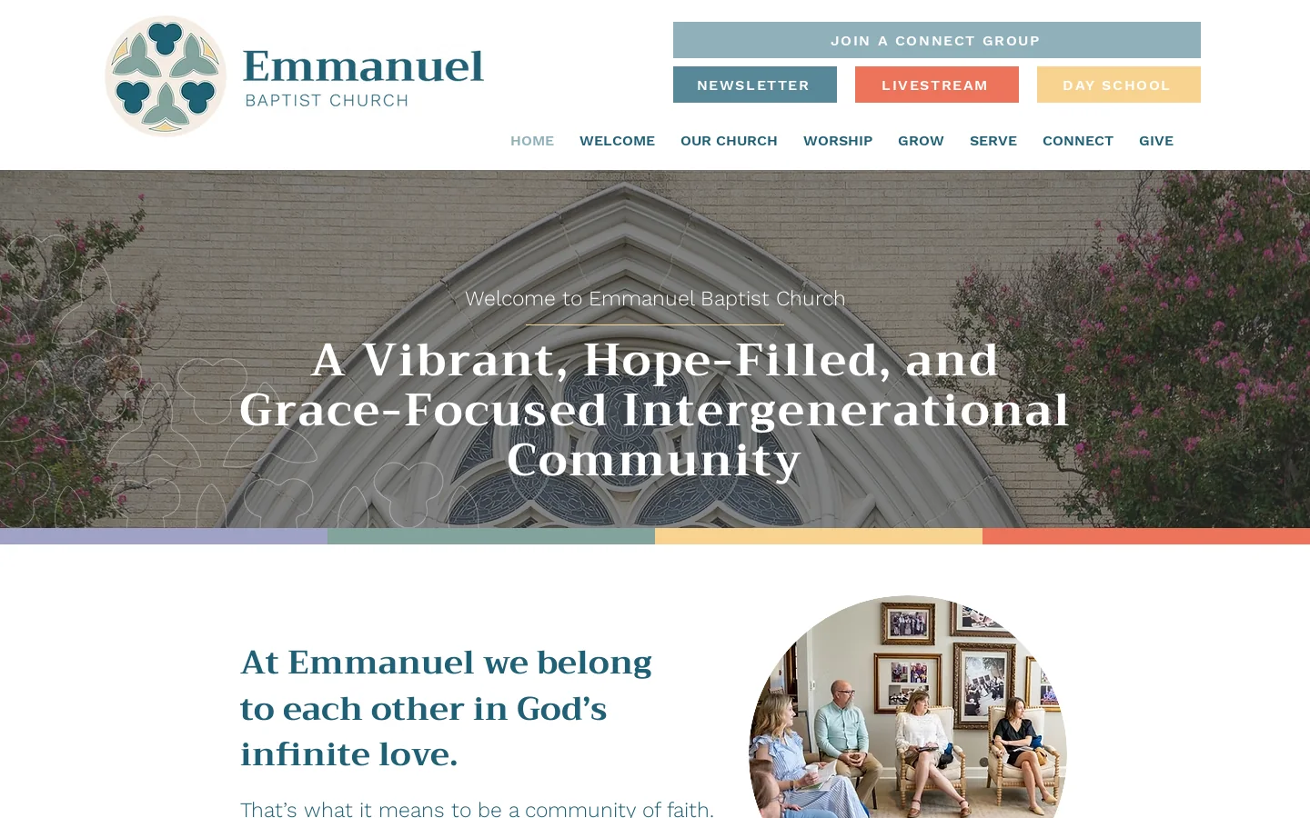 Emmanuel Alexandria Homepage screenshot