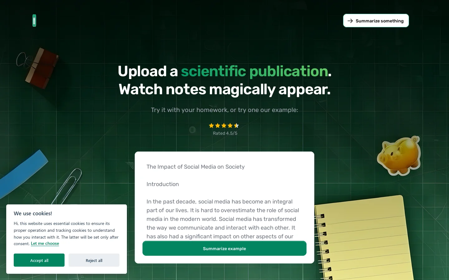 Notedly.ai Homepage screenshot