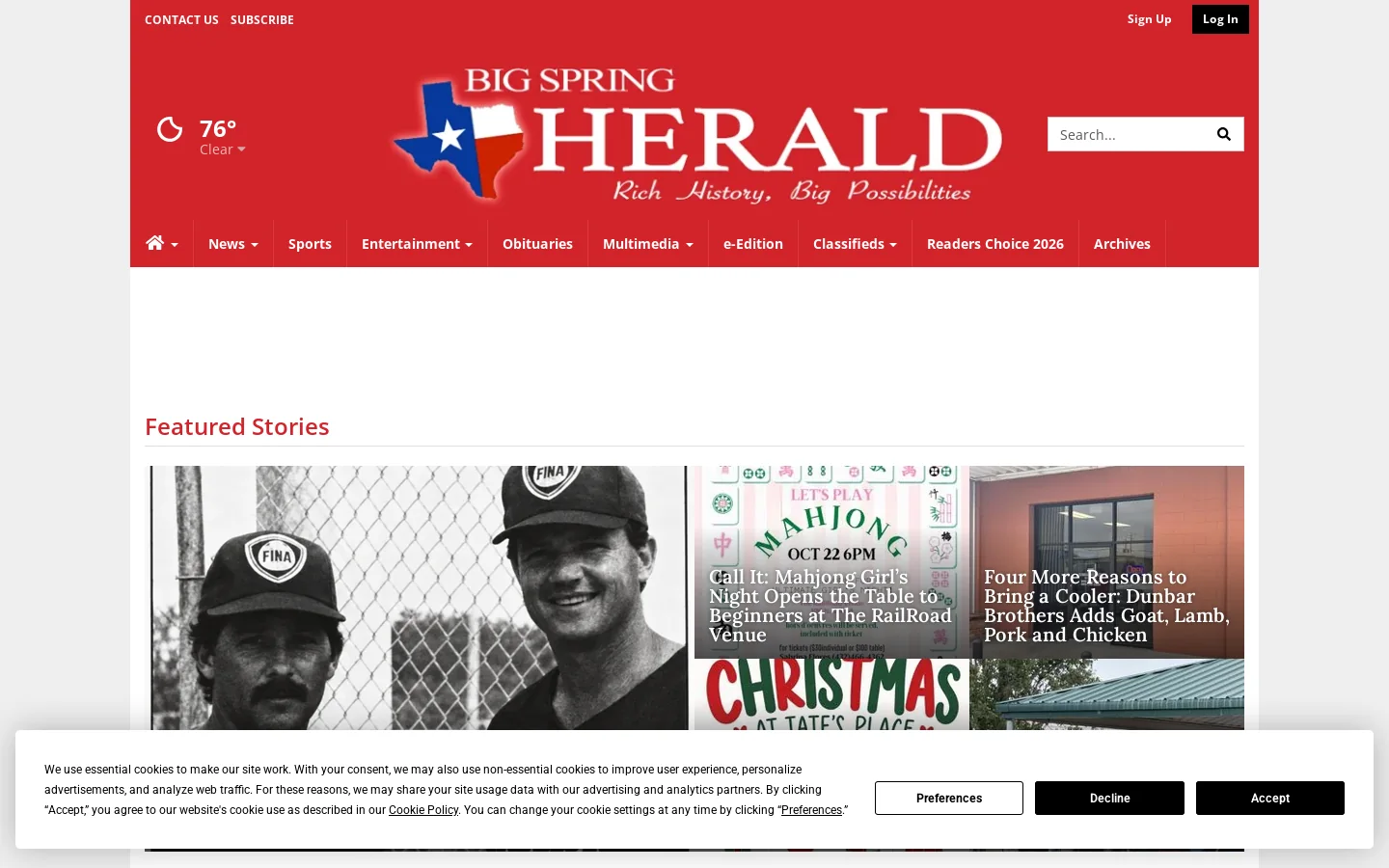 bigspringherald.com Homepage screenshot