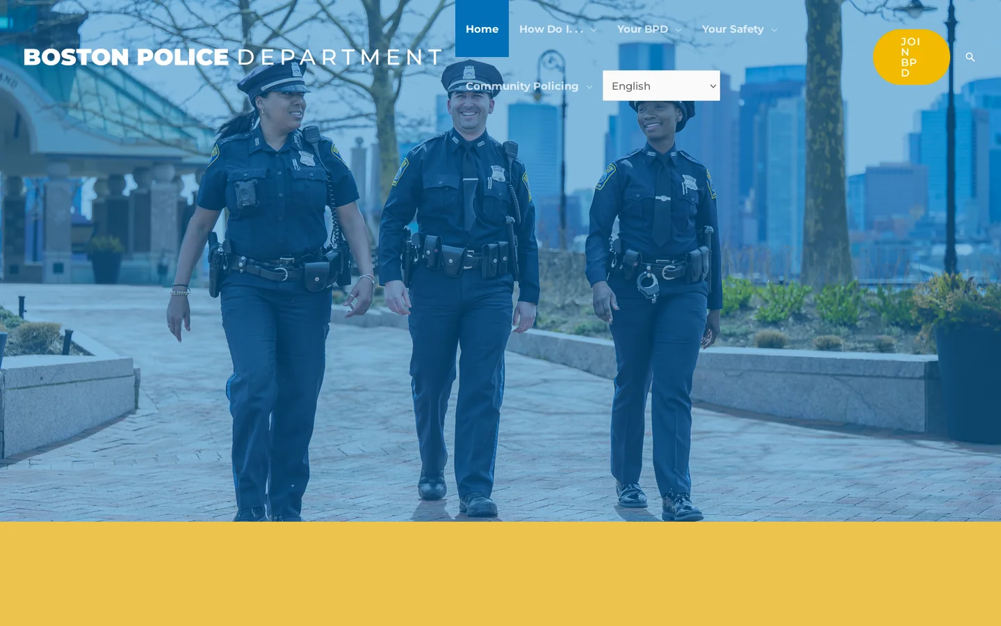 Boston Police Department – Boston Police Homepage screenshot