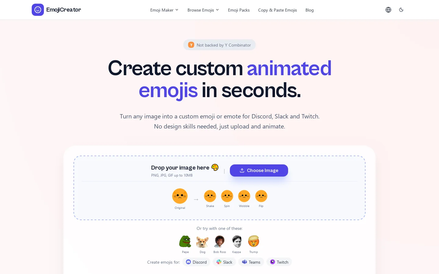 EmojiCreator.ai Homepage screenshot