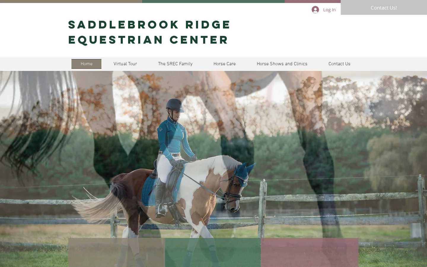 Saddlebrook Ridge Equestrian Center Homepage screenshot