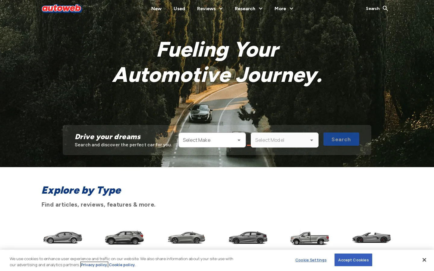 Autoweb Homepage screenshot