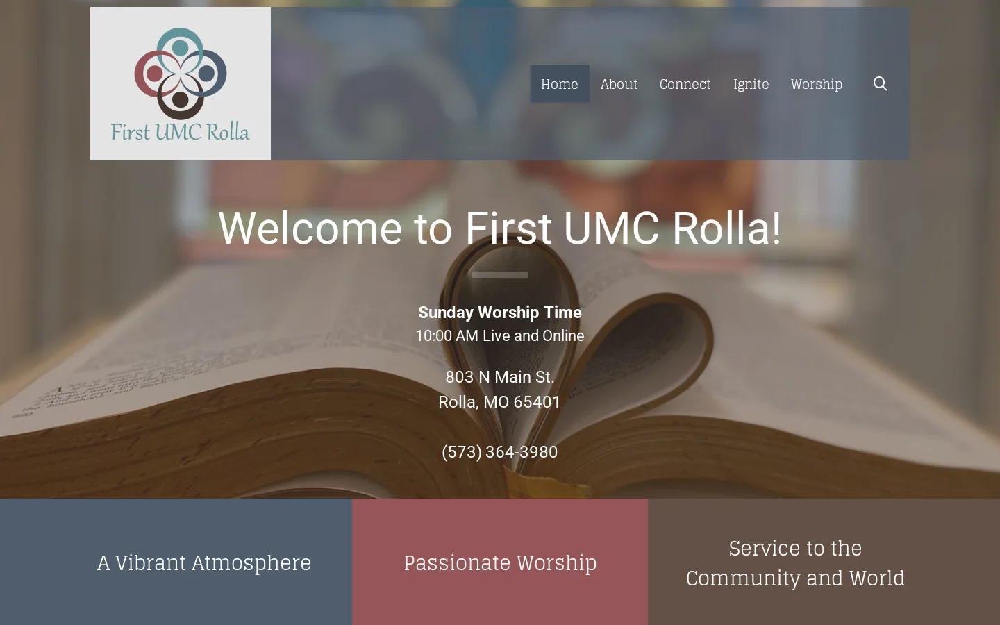 First United Methodist Church | Home Homepage screenshot
