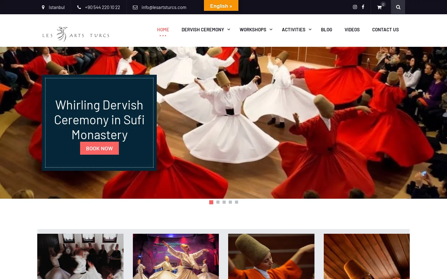 Les Arts Turcs Homepage screenshot