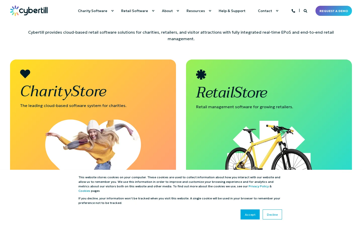 Cybertill Homepage screenshot