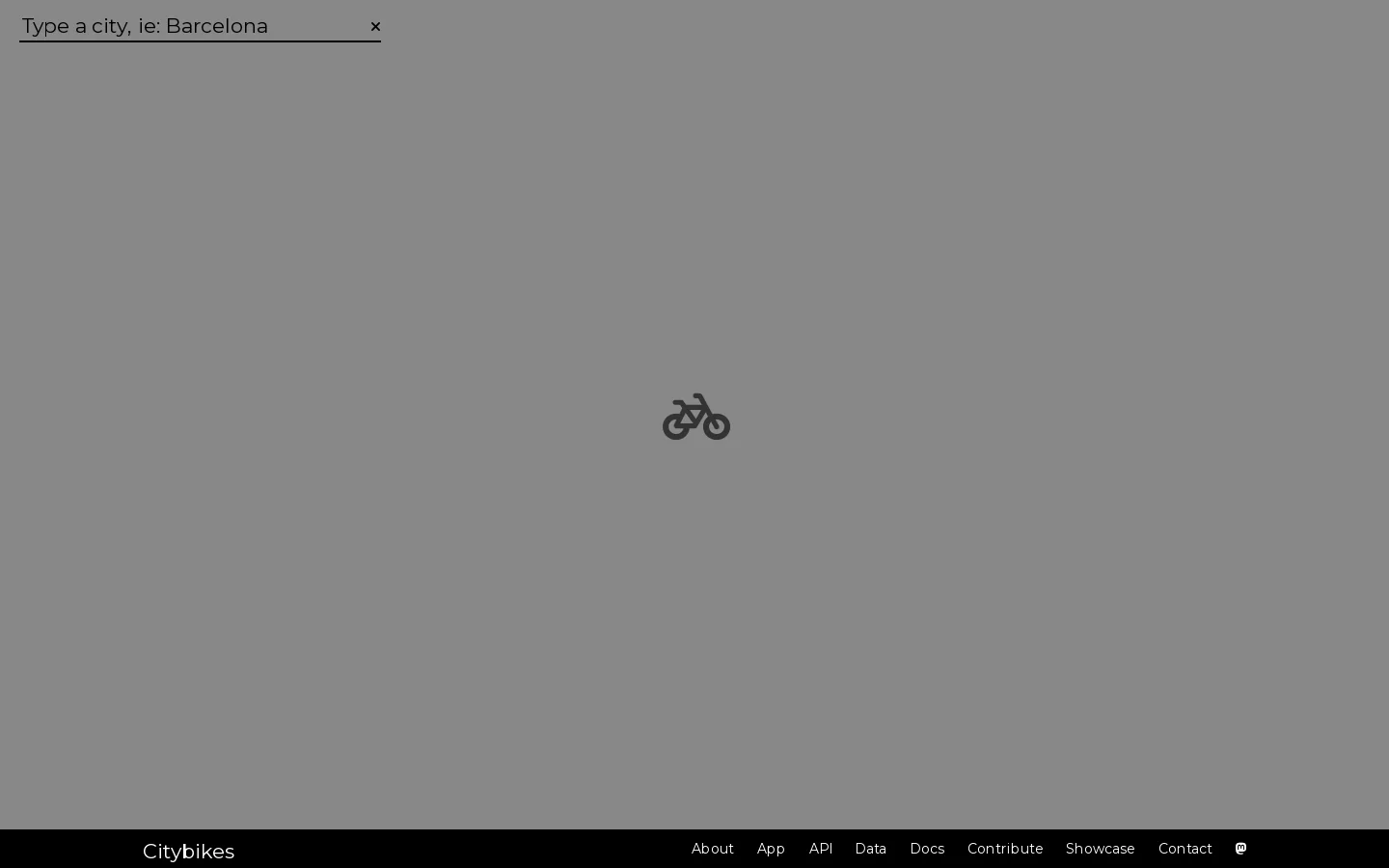 CityBikes Homepage screenshot