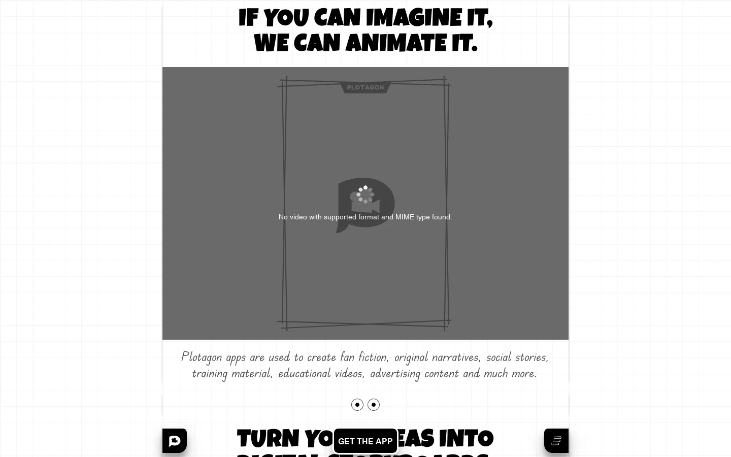 Turn your ideas into animated videos with Plotagon apps! Homepage screenshot