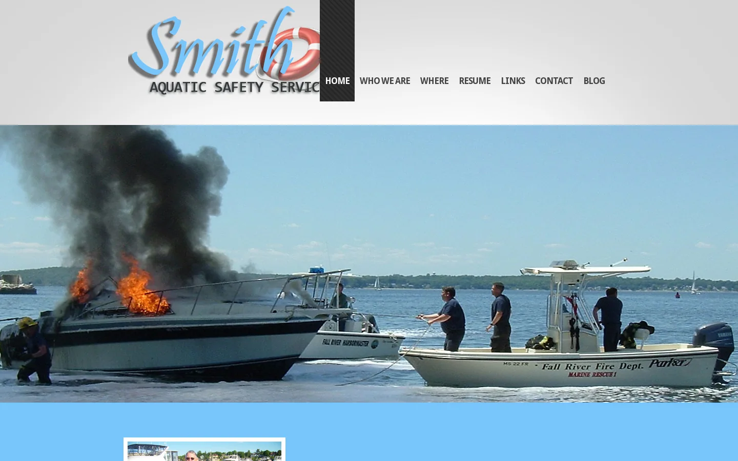 Smith Aquatic Safety Service | Homepage screenshot