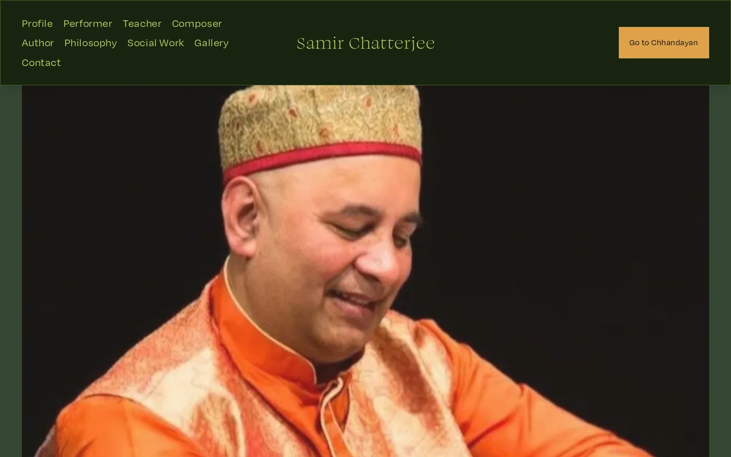 Samir Chatterjee Homepage screenshot