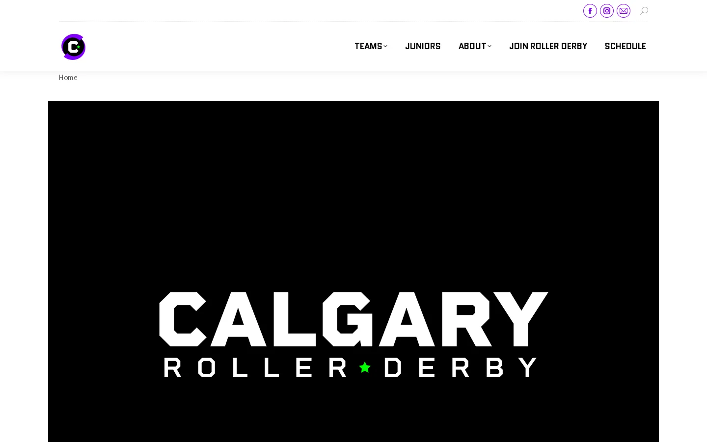 Calgary Roller Derby Homepage screenshot