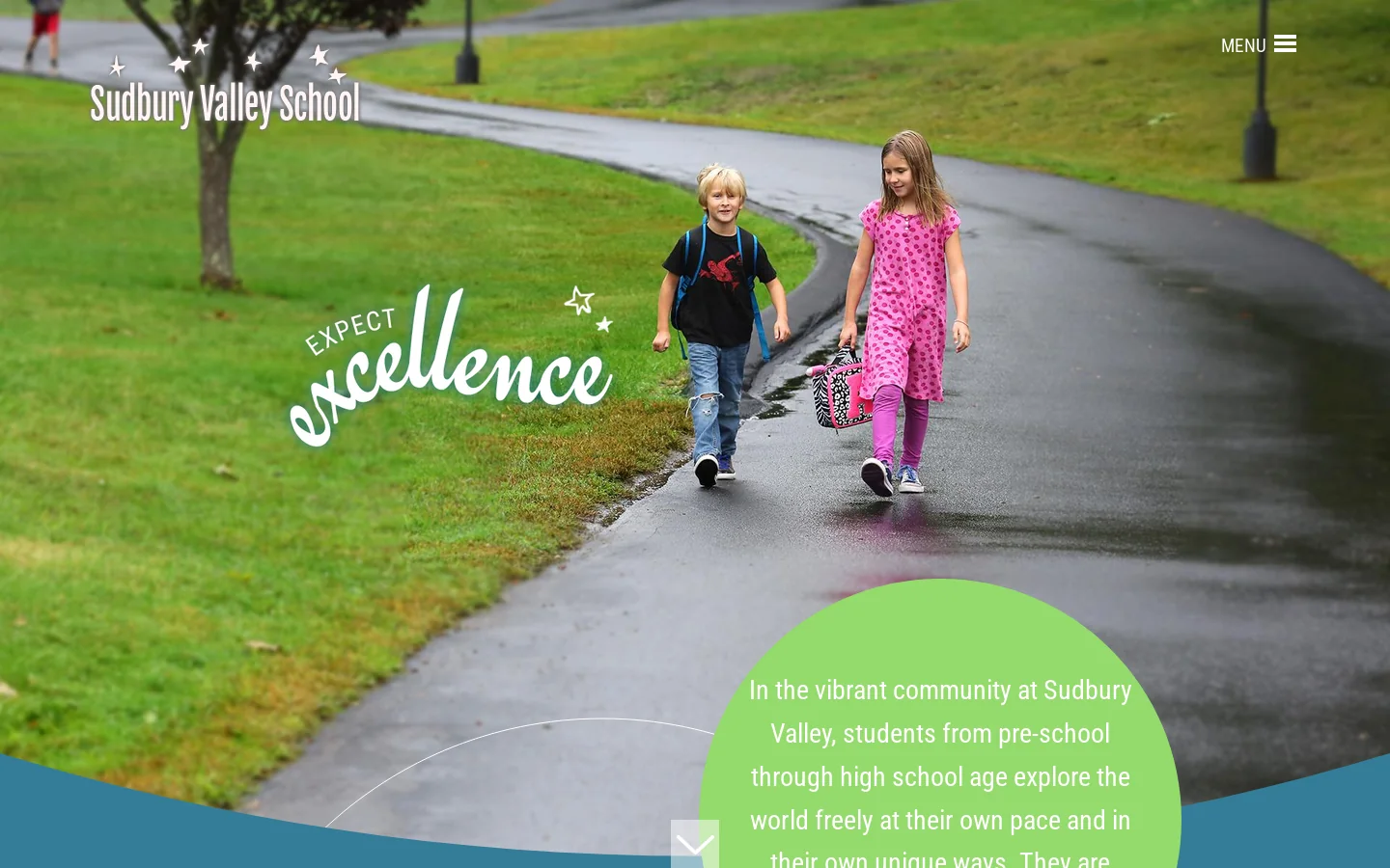Sudbury Valley School Homepage screenshot
