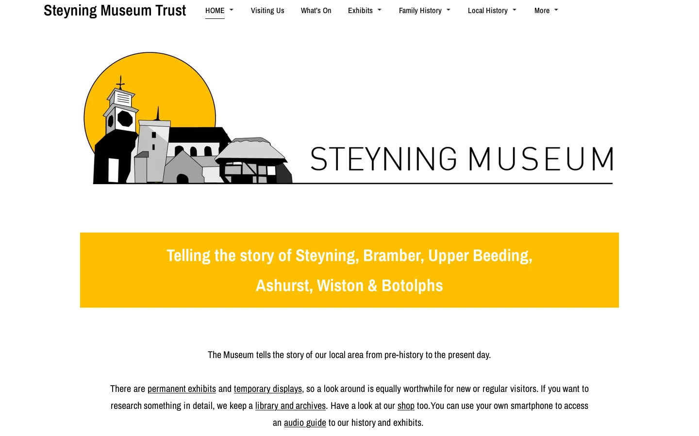 Steyning Museum Homepage screenshot