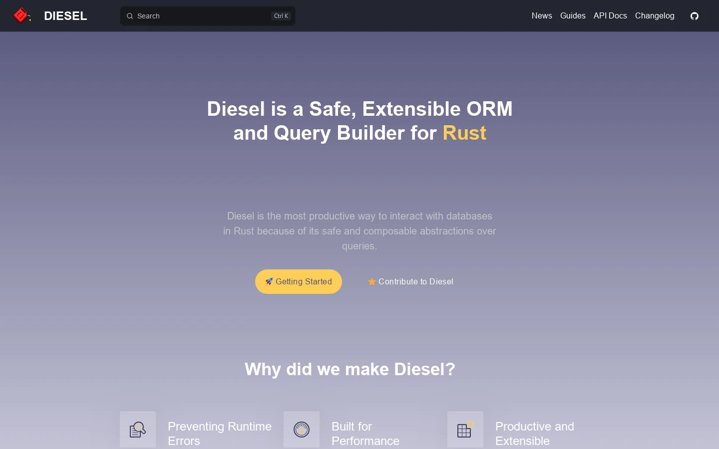DIESEL Homepage screenshot