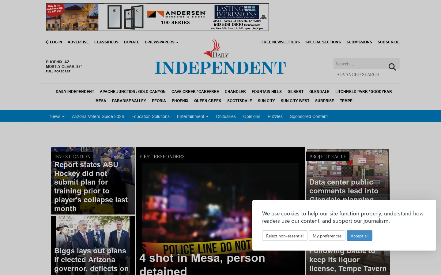 Tempe Independent homepage - Tempe Independent Homepage screenshot