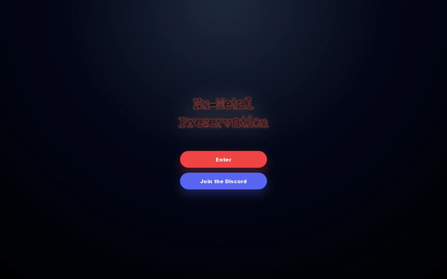 Nu-Metal Preservation Homepage screenshot