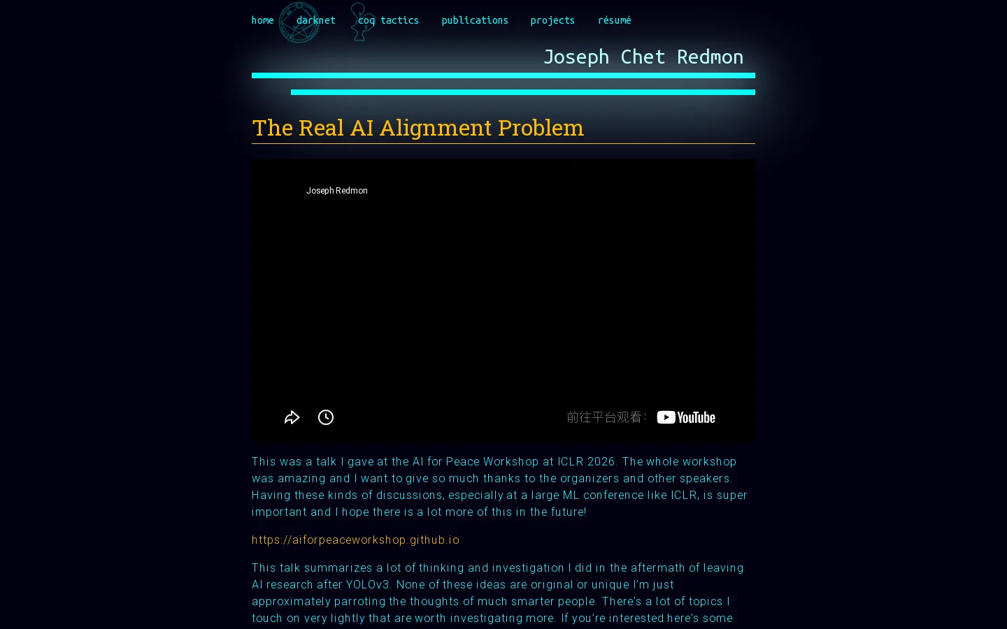 Joseph Redmon - Survival Strategies for the Robot Rebellion Homepage screenshot