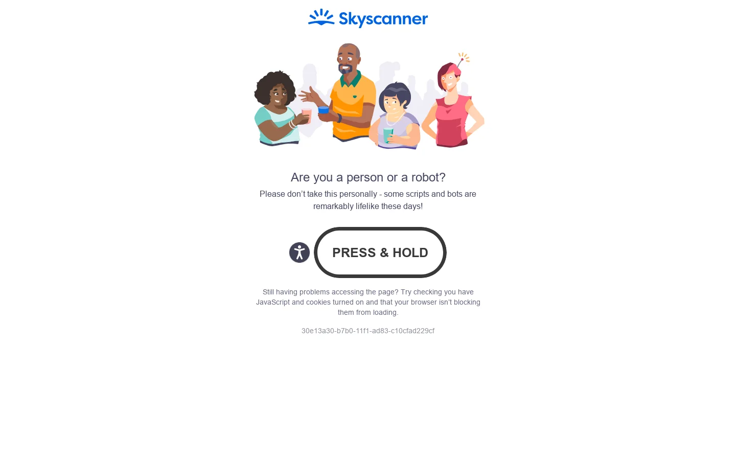 Skyscanner Homepage screenshot
