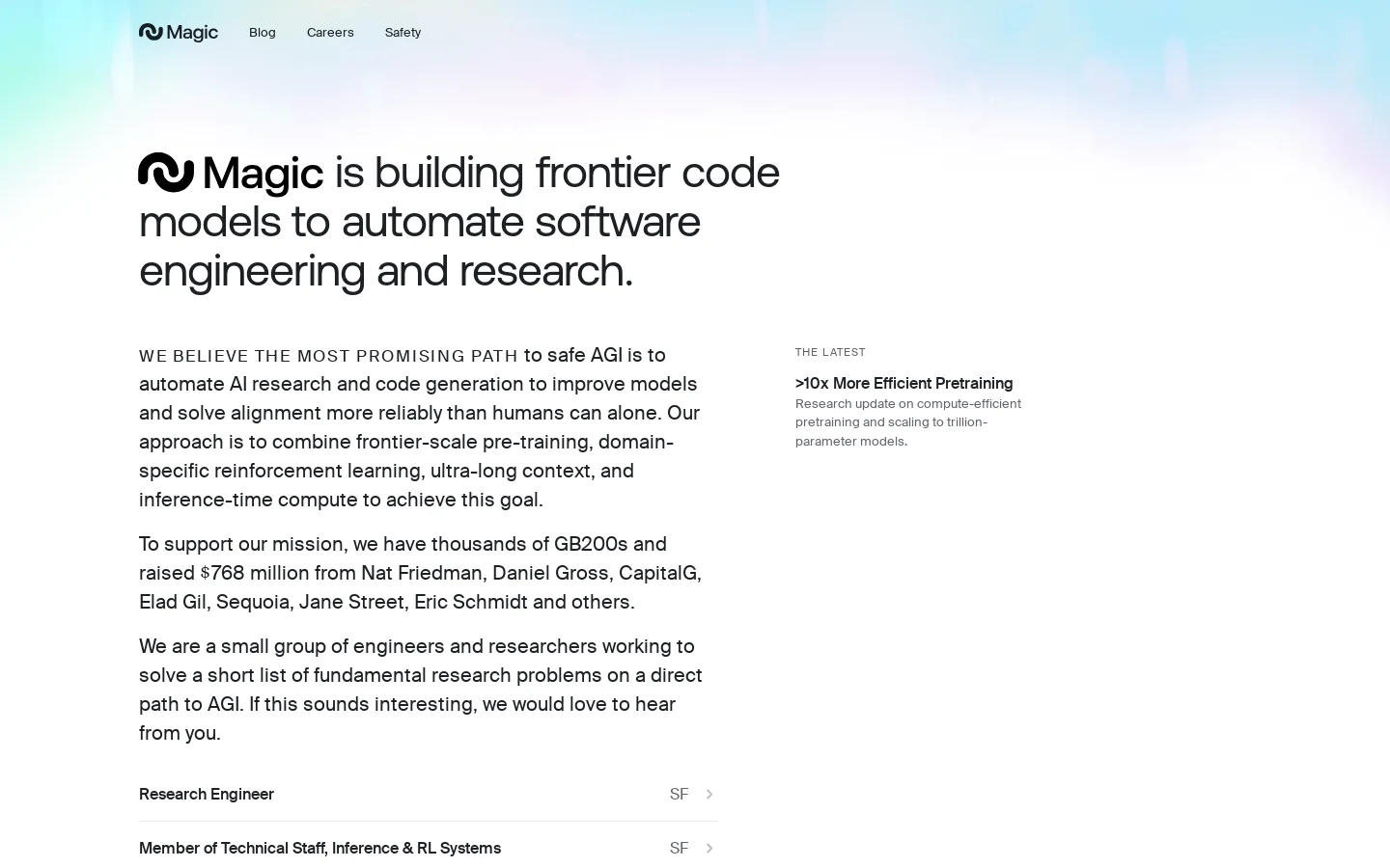 Magic Homepage screenshot
