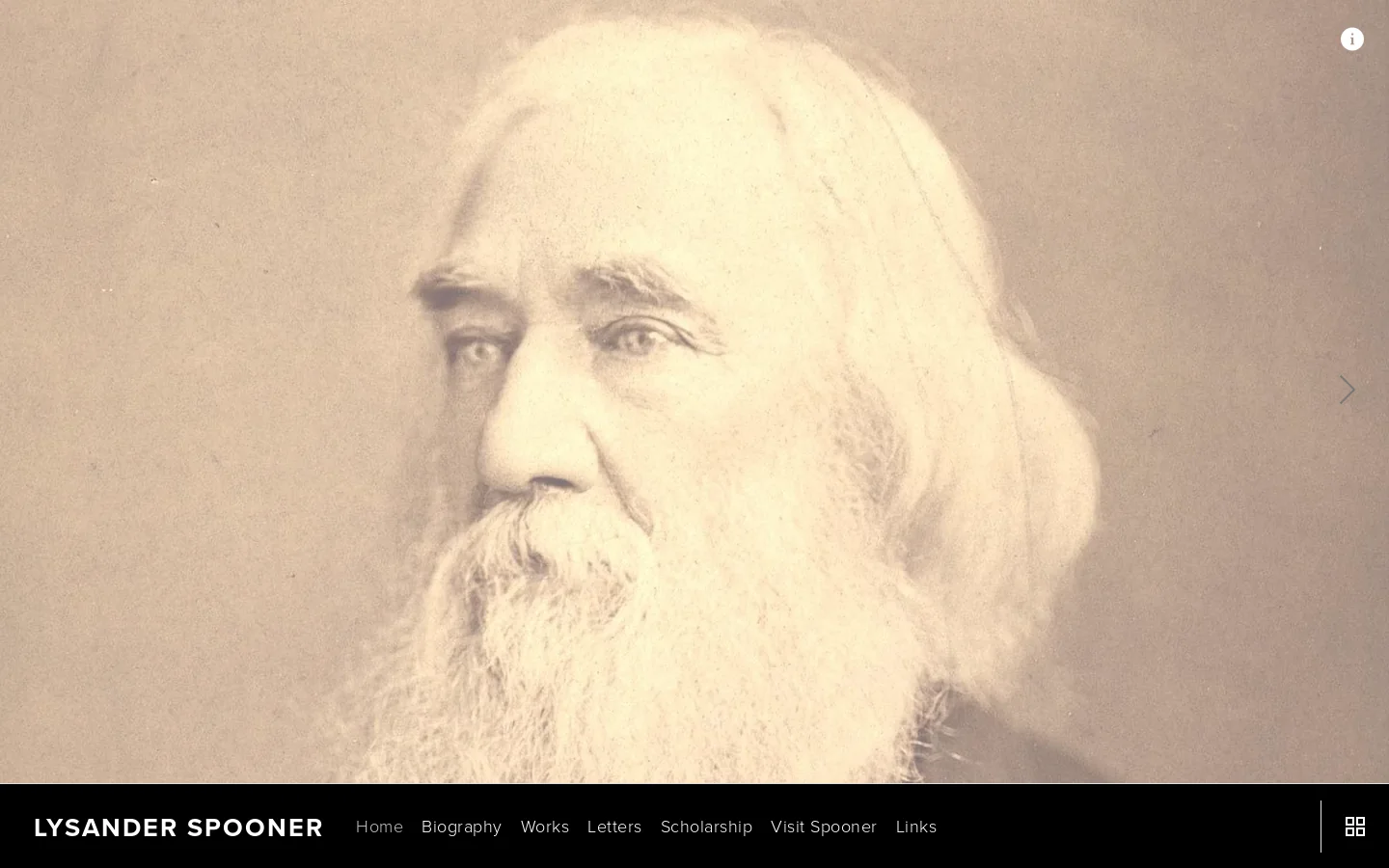 Lysander Spooner Homepage screenshot