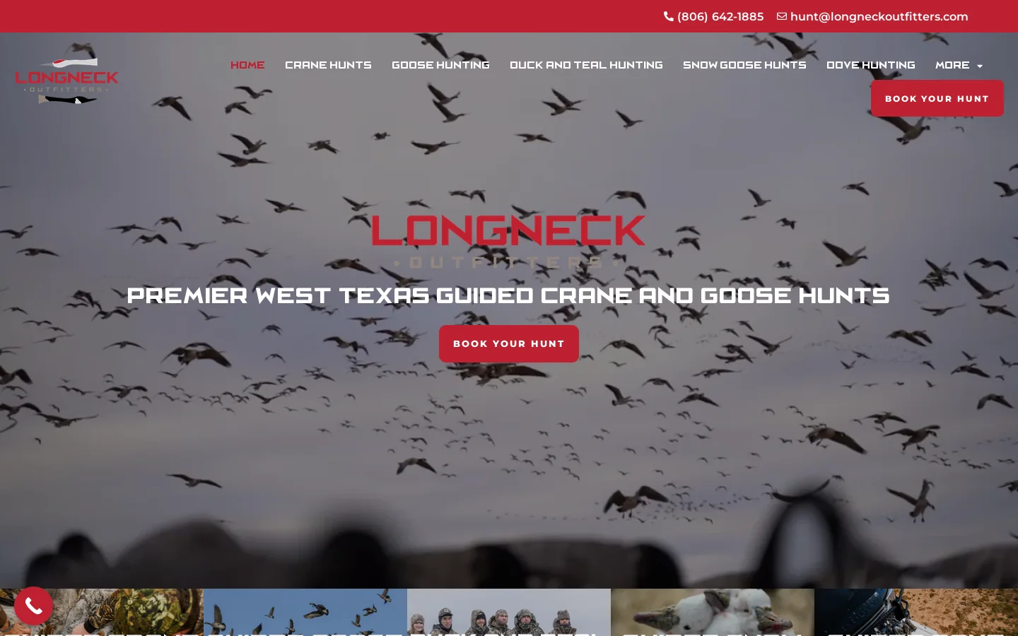 Longneck Outfitters Homepage screenshot